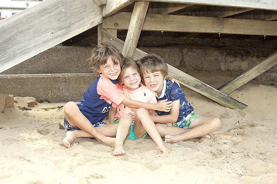 Tales of a Twin Mum's kids on a beach