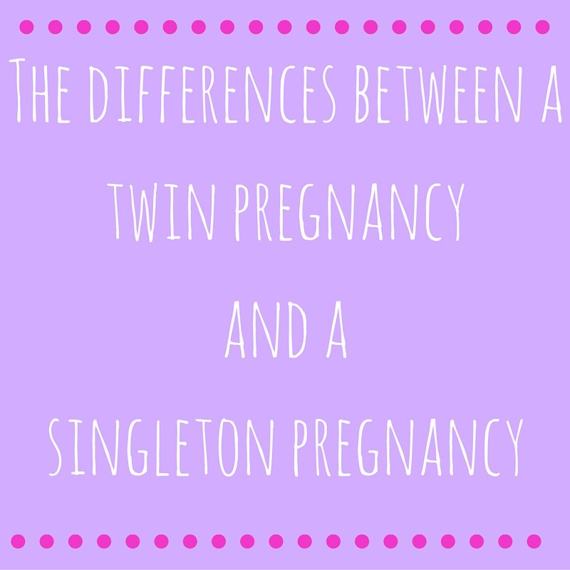 Differences between a twin pregnancy and a singleton pregnancy badge