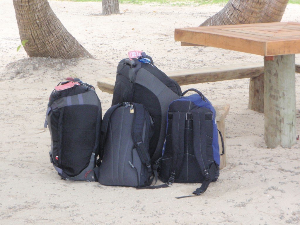 Suitcases and rucksacks