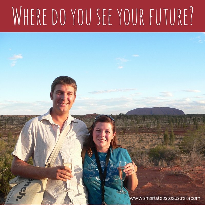 Couple in front of Uluru - Smart Steps to Australia