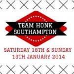 Route and times: Southampton to Worthing leg of the #TeamHonkRelay, 18 & 19 Jan 2014